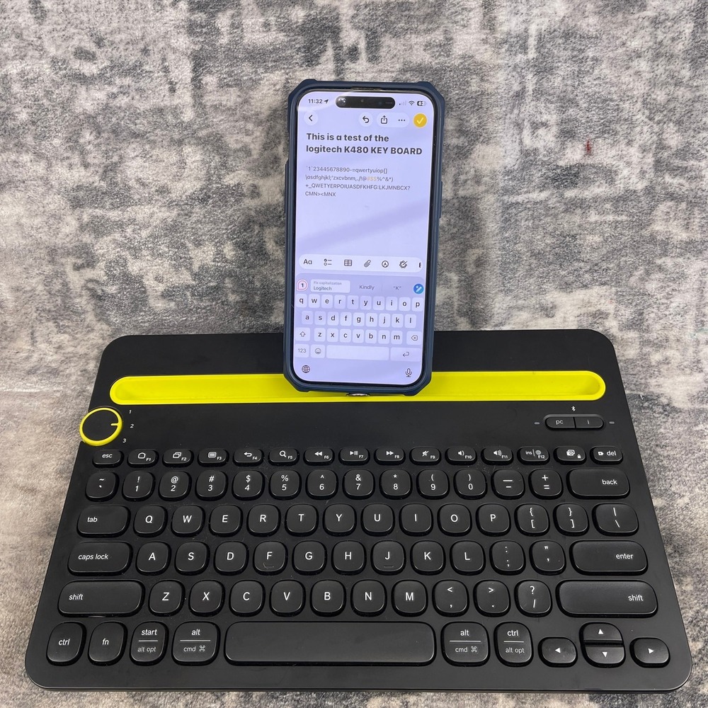 Logitech K480 Bluetooth Multi-Device Keyboard with Cradle Black/Yellow